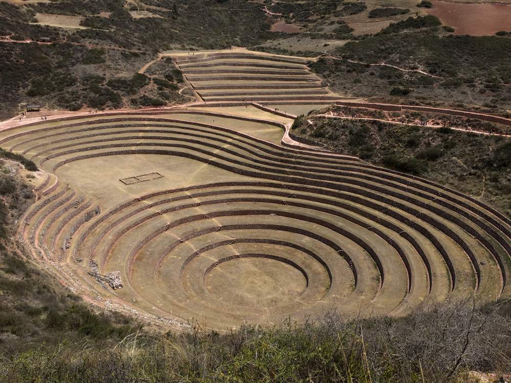 Les terrasses circulaires concentriques du site inca de Moray