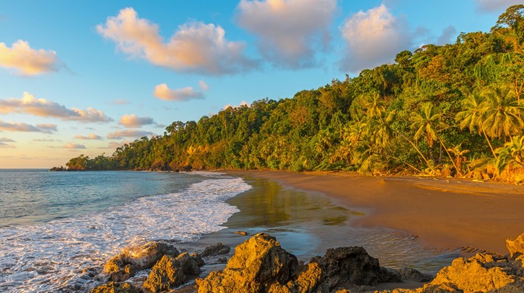 Paysage du Costa Rica en janvier, en saison sèche