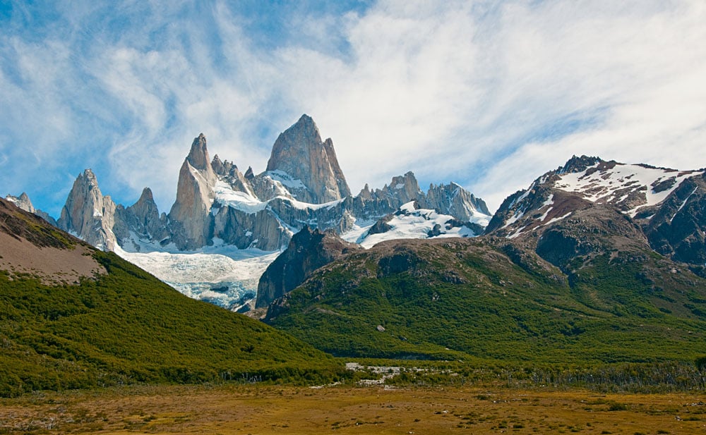 Paysage de Patagonie australe et fjords