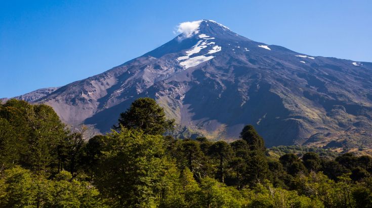 Volcan du Chili et son paysage de montagne