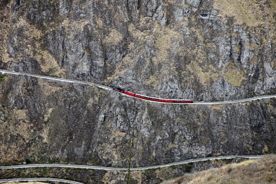 Train touristique historique dans les Andes équatoriennes