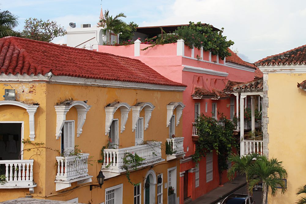 Rues colorées de Carthagène des Indes