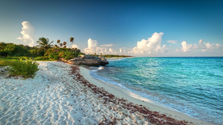 Plage du Mexique en mai