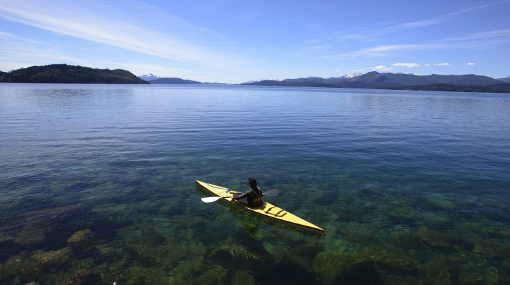 Kayak sur le lac Nahuel Huapi
