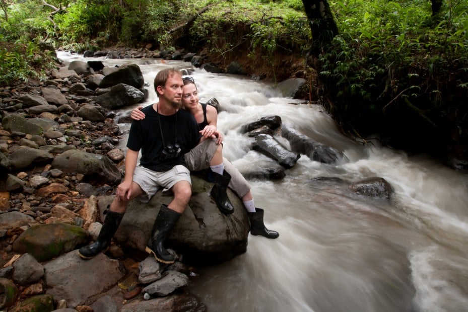 Couple en voyage romantique en Amérique latine